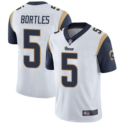 Los Angeles Rams Limited White Men Blake Bortles Road Jersey NFL Football #5 Vapor Untouchable->youth nfl jersey->Youth Jersey